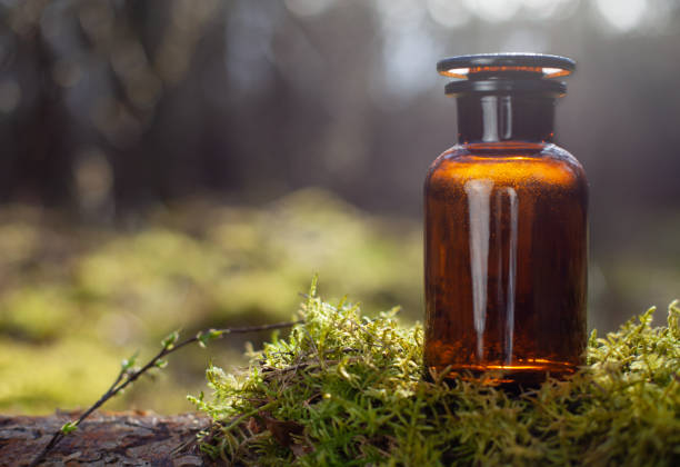 istock Pharmacy bottle, natural herbal medicine - selective focus, natural light. 1311330431