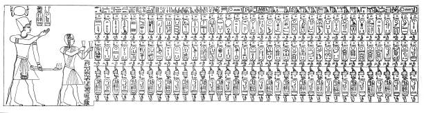 ilustrações, clipart, desenhos animados e ícones de genealogia hieróglifo da 18ª dinastia dos reis do egito - egyptian dynasty
