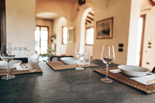 Fine table setting in a restaurant