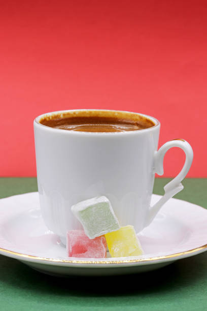 istock a cup of Turkish coffee on a red background 1311331754