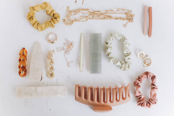 istock Modern summer accessories layout. Feminine essentials. Boho colorful accessories 1311335034