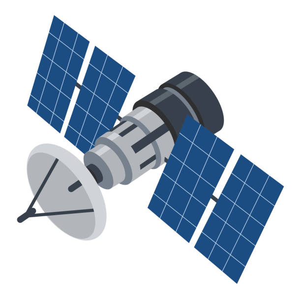 Satellite vector art illustration