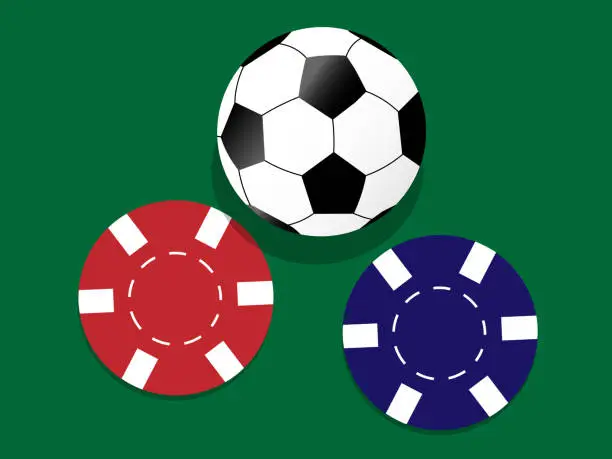 Vector illustration of Betting with soccer