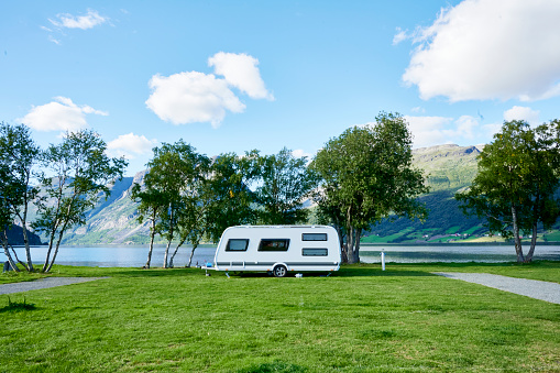 With the motorhome and caravan in camping holidays in Sweden and Norway on very nice campsites
