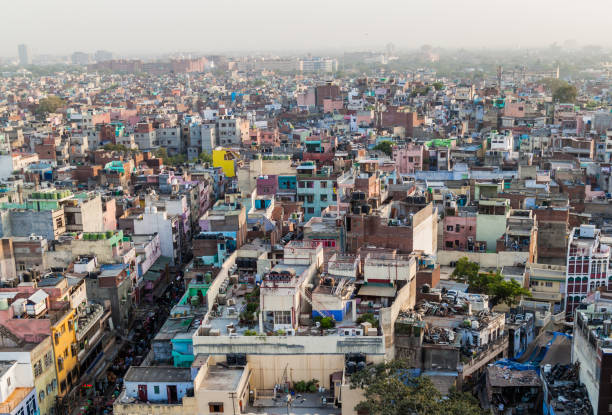 istock Aerial view od Old Delhi, Indi 1311343366