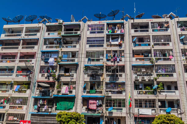 istock YANGON, MYANMAR - DECEMBER 15, 2016: Residential building in Yango 1311345264