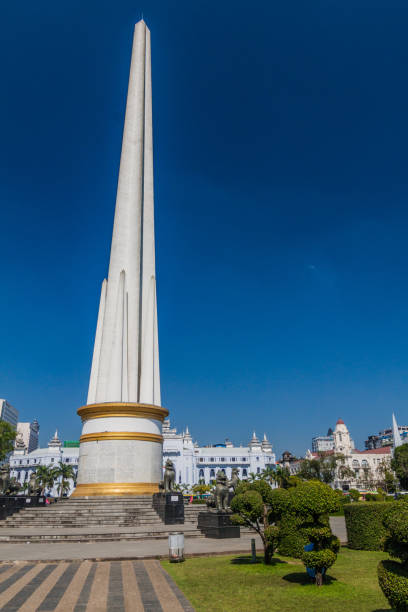 istock Independence monument at Maha Bandula park in Yangon, Myanm 1311345266
