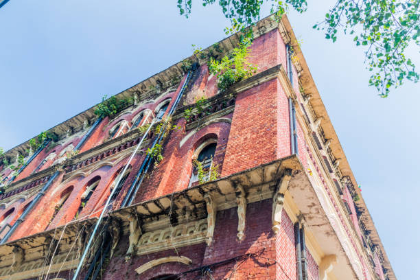 istock Old dilapidated colonial building in Yangon, Myanm 1311345274