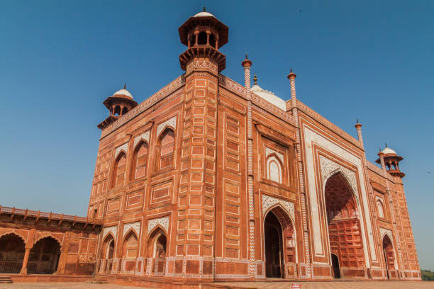 istock Mosque at Taj Mahal complex in Agra, Ind 1311348004