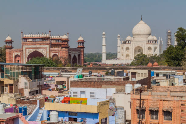 istock View of Taj Mahal in Agra, Ind 1311348021