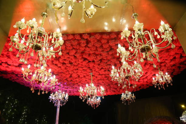 istock wedding india with lights and flowers 1311348134