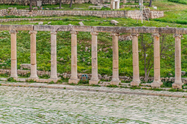 istock Columns at the Forum of the ancient city Jerash, Jord 1311351221