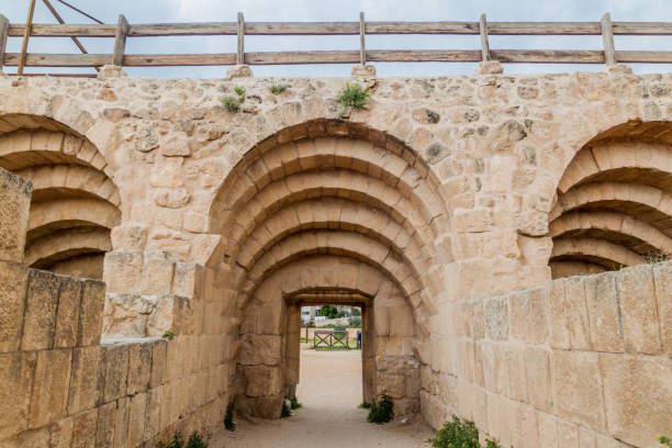 istock Wall of the Hippodrome ruins in Jerash, Jord 1311351420