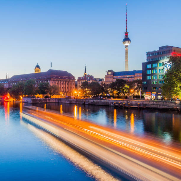 Skyline of Berlin with river Spree, Germany