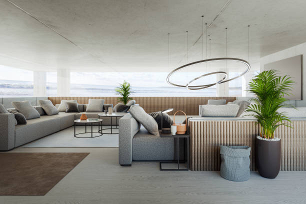 istock Modern luxury holiday villa with beach view 1311356721