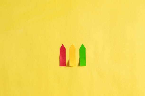 istock Colorful review stickers on a yellow background 1311361182