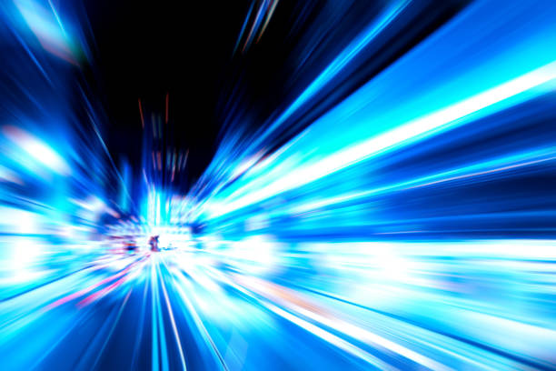 istock Abstract image of night traffic light trails in the city 1311367106