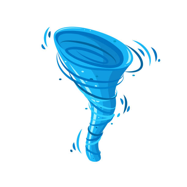 istock Water whirlpool storm. Swirling water vortex in cartoon style. Vector illustration 1311367187
