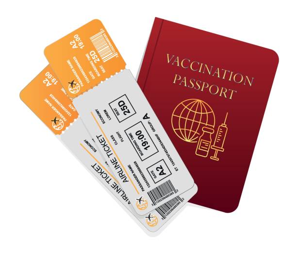istock vaccination and certification. Travel concept passport with flat color vector illustration. 1311368689