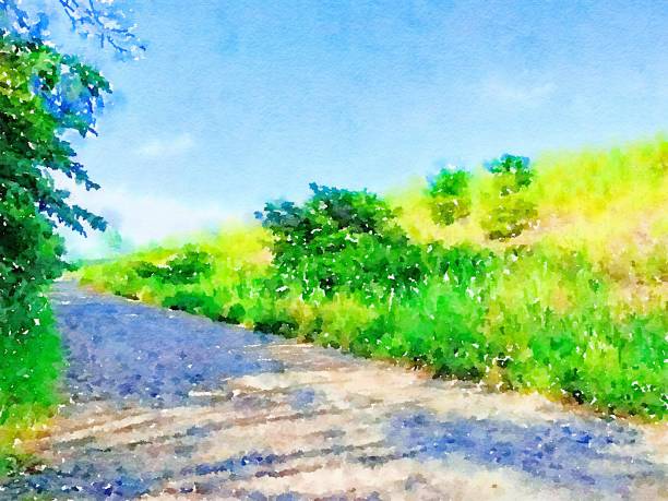 istock watercolor of landscape background 1311370849