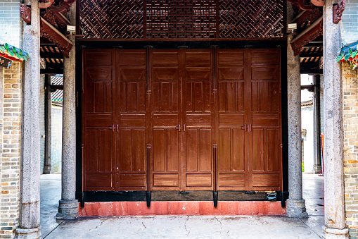 Wooden gate texture background