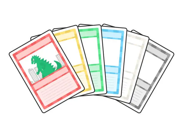 Vector illustration of Trading cards.