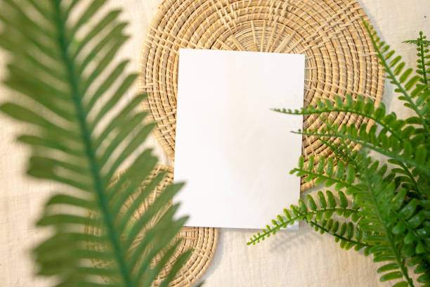 istock Blank Card Mockup designs in an authentic setting artworks or stationery designs 1311388459