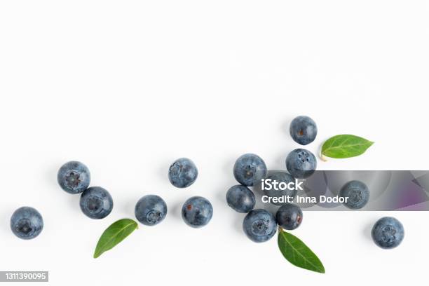 Fresh Blueberries Background Top View Stock Photo - Download Image Now - Bilberry - Fruit, Blueberry, Agriculture
