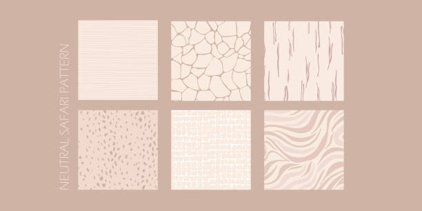 abstract neutral brown nude safari zoo animal texture. beige earthy natural color stipe spot pattern for beauty, fashion, make up, textile, package, spa content. exotic vector illustration backdrop makeup fashion stock illustrations