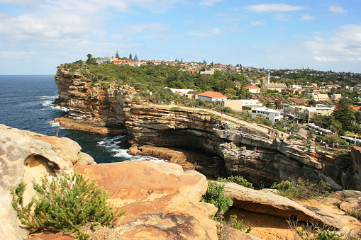 Beautiful cliffs view from Gap park, Watsons bay, Sydney