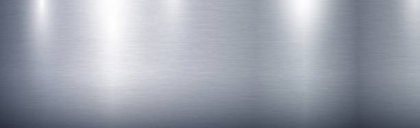 фоновая текстура из серебряного металла с бликами - vector - brushed aluminum steel backgrounds stock illustrations