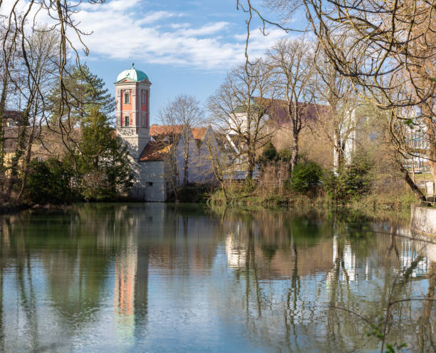 St. Jakob Water Tower, a historic tower in Augsburg, Bavaria, Germany