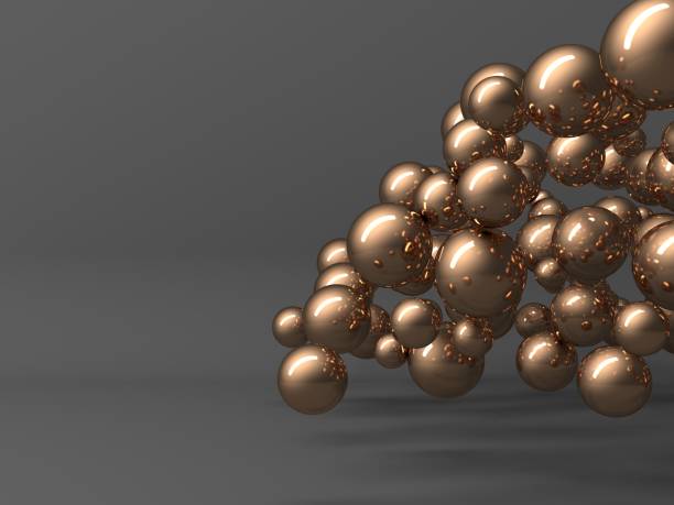 istock Golden glossy globes balls background 1311406586