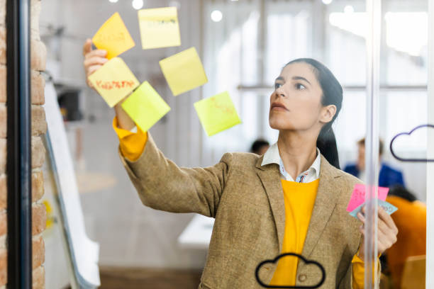 istock Businesswoman working in a start-up office 1311408063