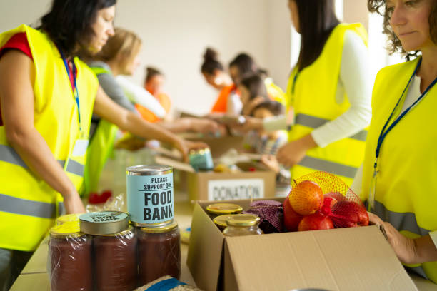 istock Preparing boxes for food donation 1311413803