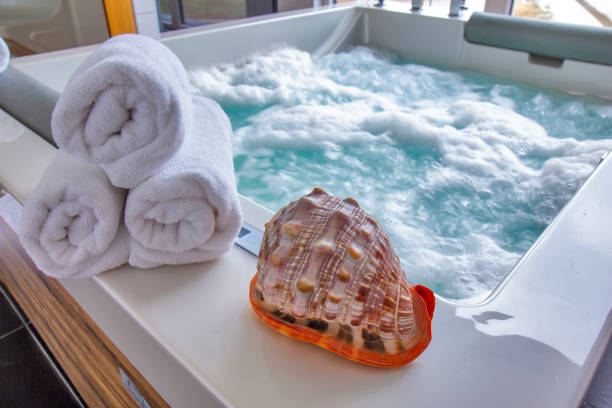istock Shell decoration on the hot tub 1311419232