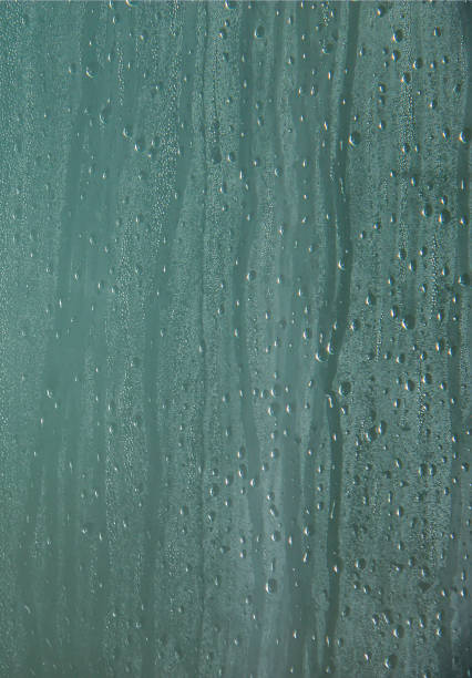 istock Water drops on the steambath glass 1311419803
