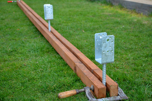 beams connected by screws in the shape of v