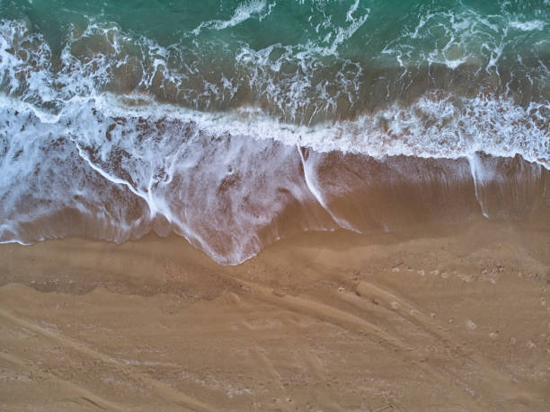 istock aerial view from drone on stormy sea and coast 1311421837