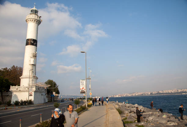 Ahirkapi historical lighthouse view,Istanbul,Turkey. 22 November 2017