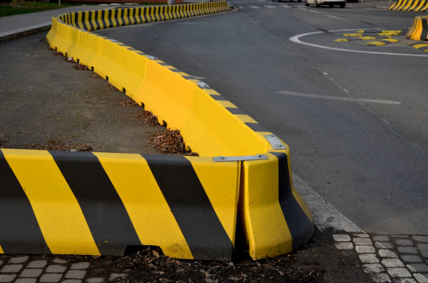 istock road roundabout concrete barriers 1311426366