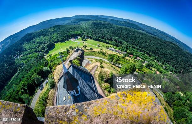 View Of Dabo Rock Chapel Stock Photo - Download Image Now - Diminishing Perspective, France, Ancient History