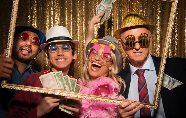 istock Friends enjoying party with props 1311441099