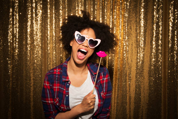 Young woman enjoying party