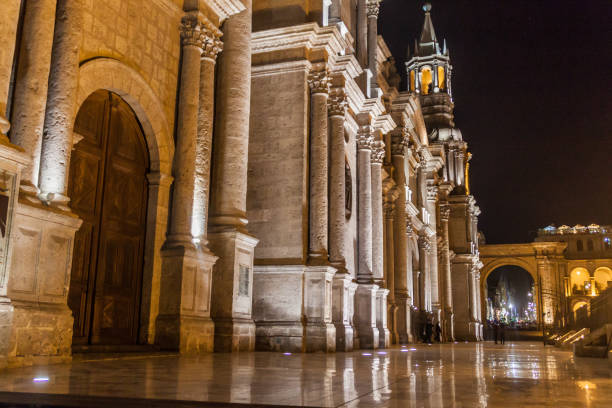 istock Cathedral at Plaza de Armas square in Arequipa, Peru. 1311453320