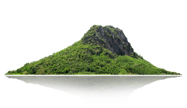 istock Panorama island, hill, mountain isolated on a white background. 1311453825