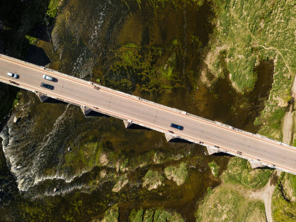 istock Long brick bridge, Kuldiga, Latvia. Captured from above 1311456332