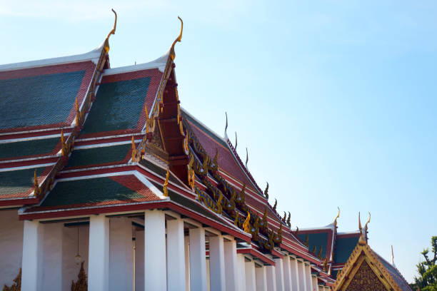istock Rooftop detail from Wat Ratchanatda Temple in Bangkok 1311457302