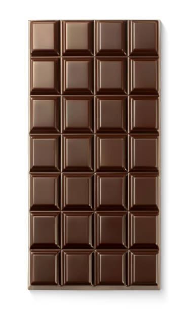 Vector realistic chocolate bar Vector realistic illustration of a chocolate bar on a white background. chocolate bar stock illustrations