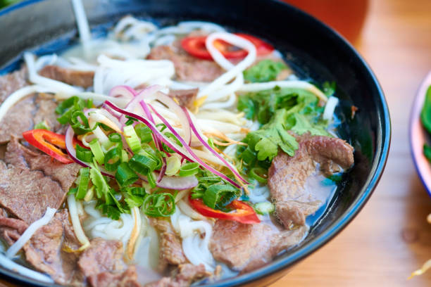 A bowl of traditional Vietnamese Pho noodle